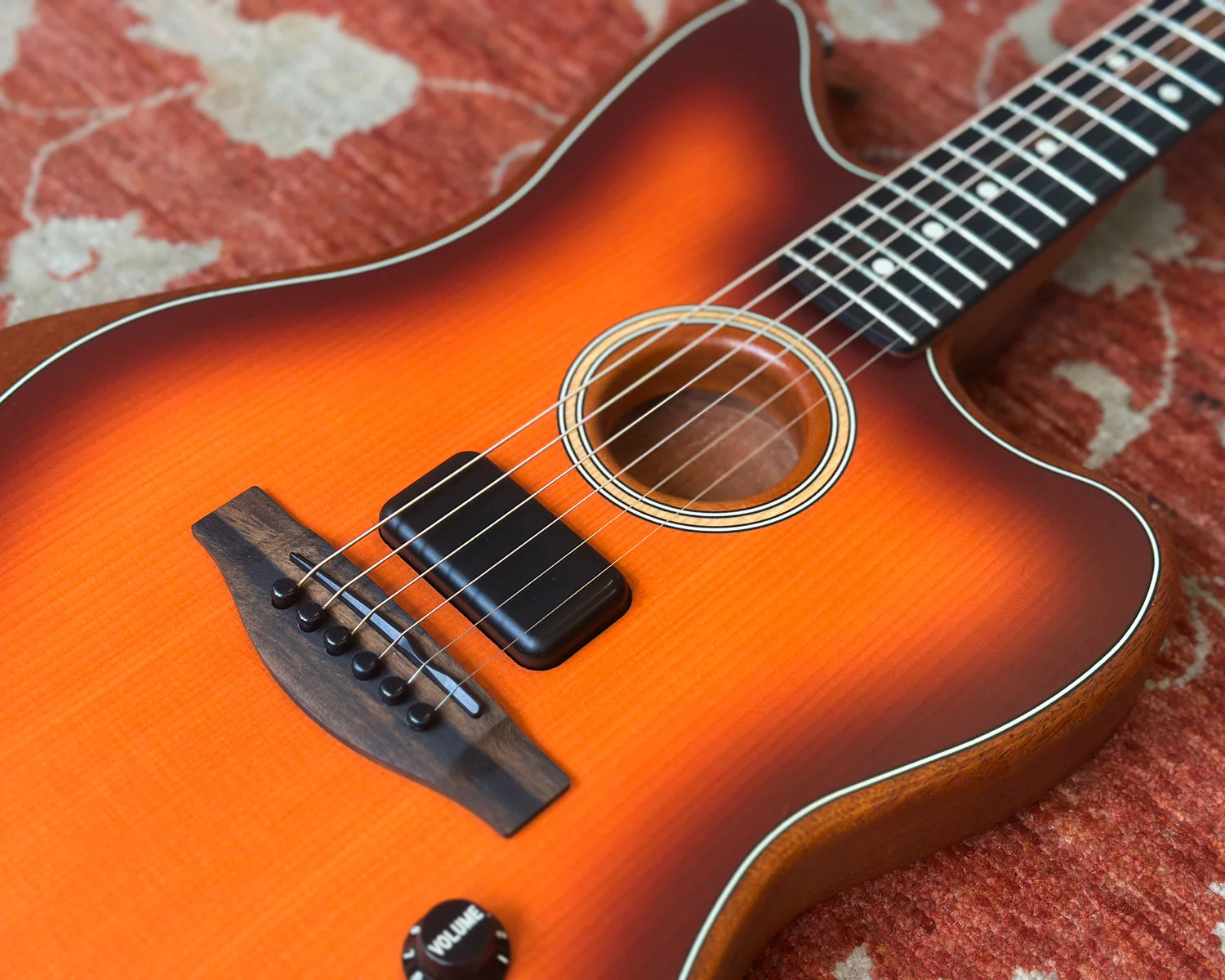 Fender American Acoustasonic Jazzmaster - Tobacco Sunburst - Image 13