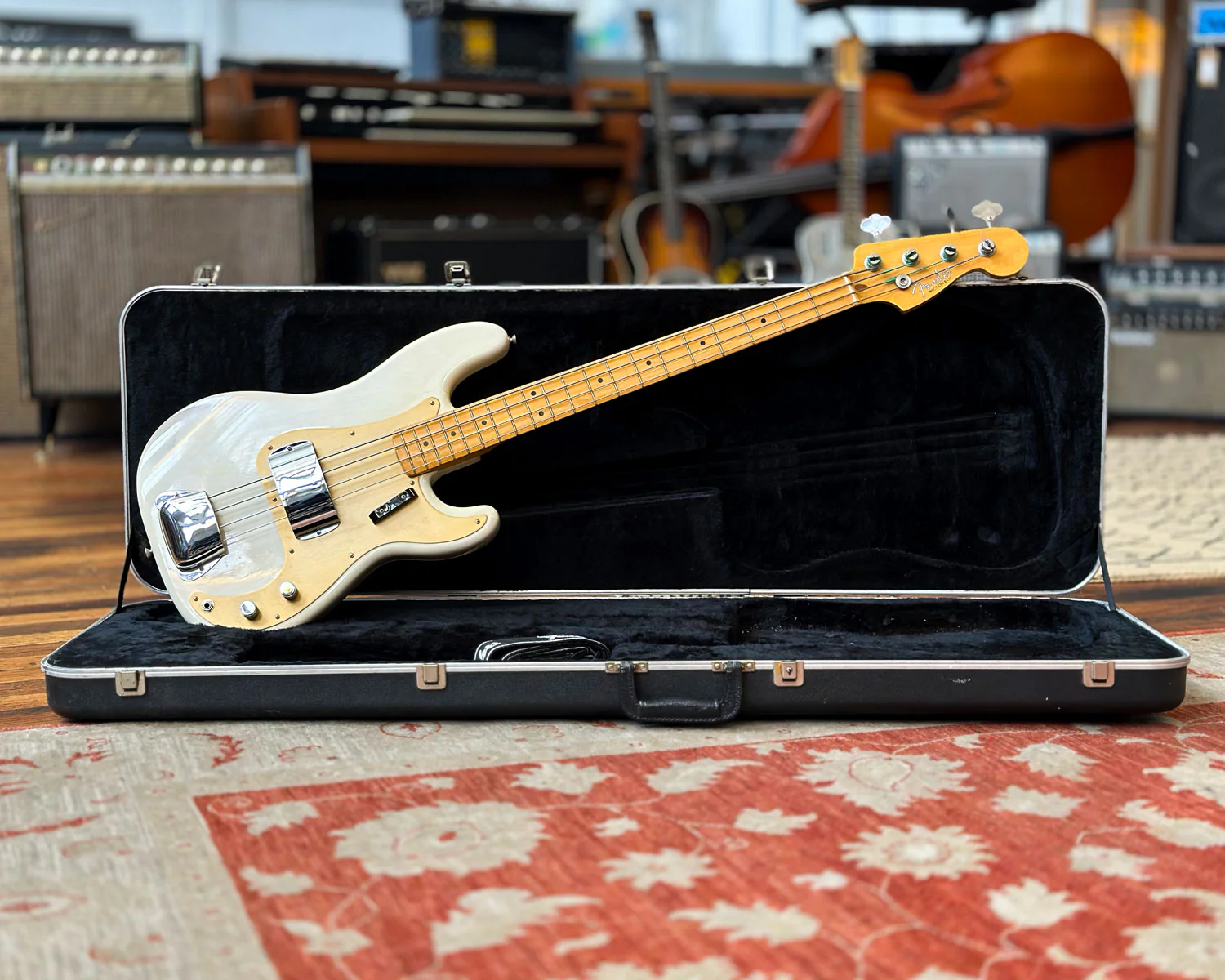 2008 Fender American Vintage '57 Precision Bass - White Gold - Image 14