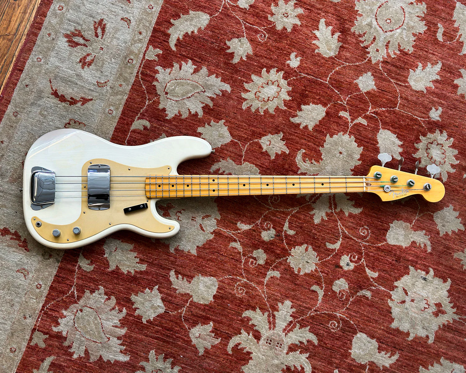 2008 Fender American Vintage '57 Precision Bass - White Gold - Image 3