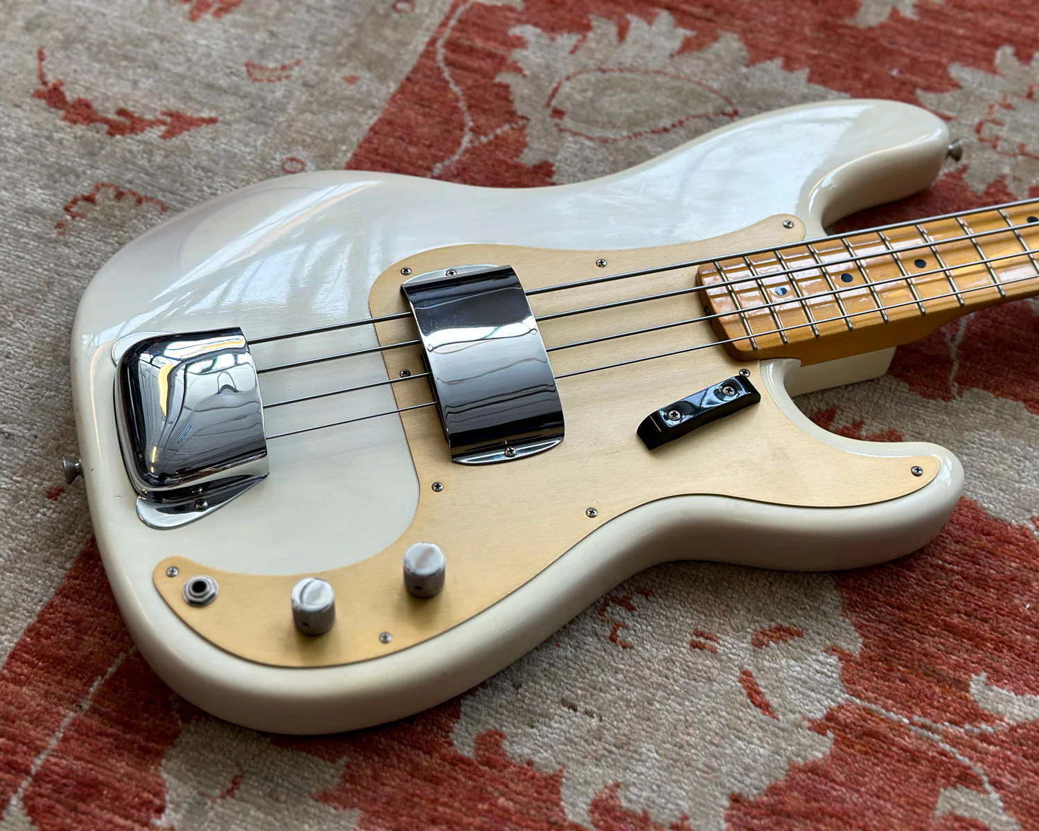 2008 Fender American Vintage '57 Precision Bass - White Gold - Image 7
