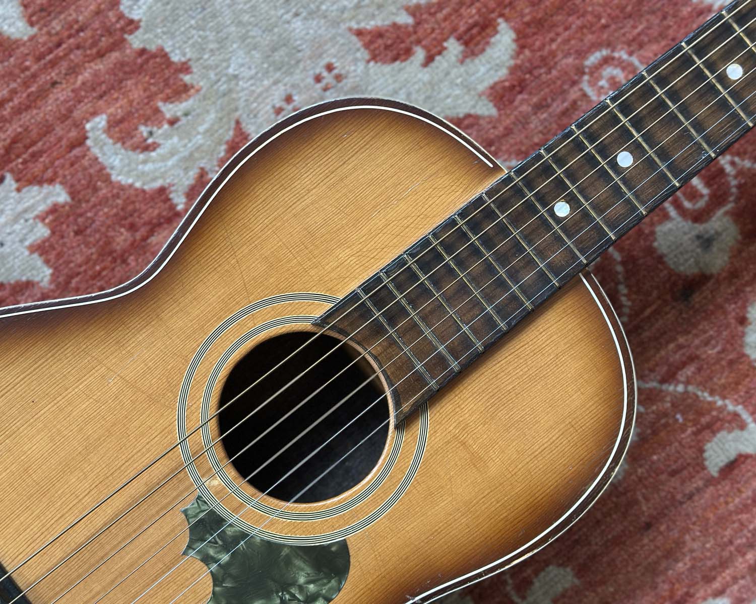 1960s Jason (Nagoya Suzuki) 'No. 5' Parlour Acoustic Guitar - Image 5