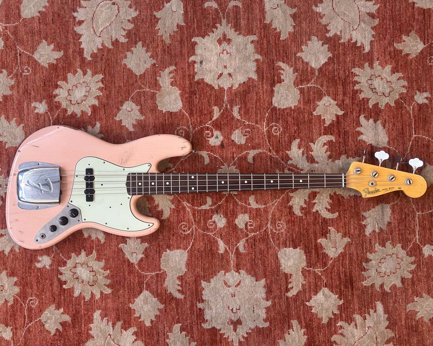 2020 Fender Custom Shop '62 Jazz Bass Journeyman Relic - Shell Pink - Image 3
