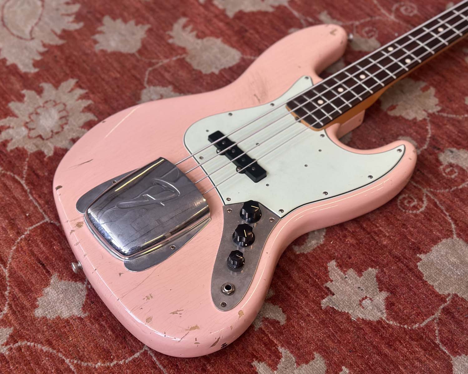 2020 Fender Custom Shop '62 Jazz Bass Journeyman Relic - Shell Pink - Image 9