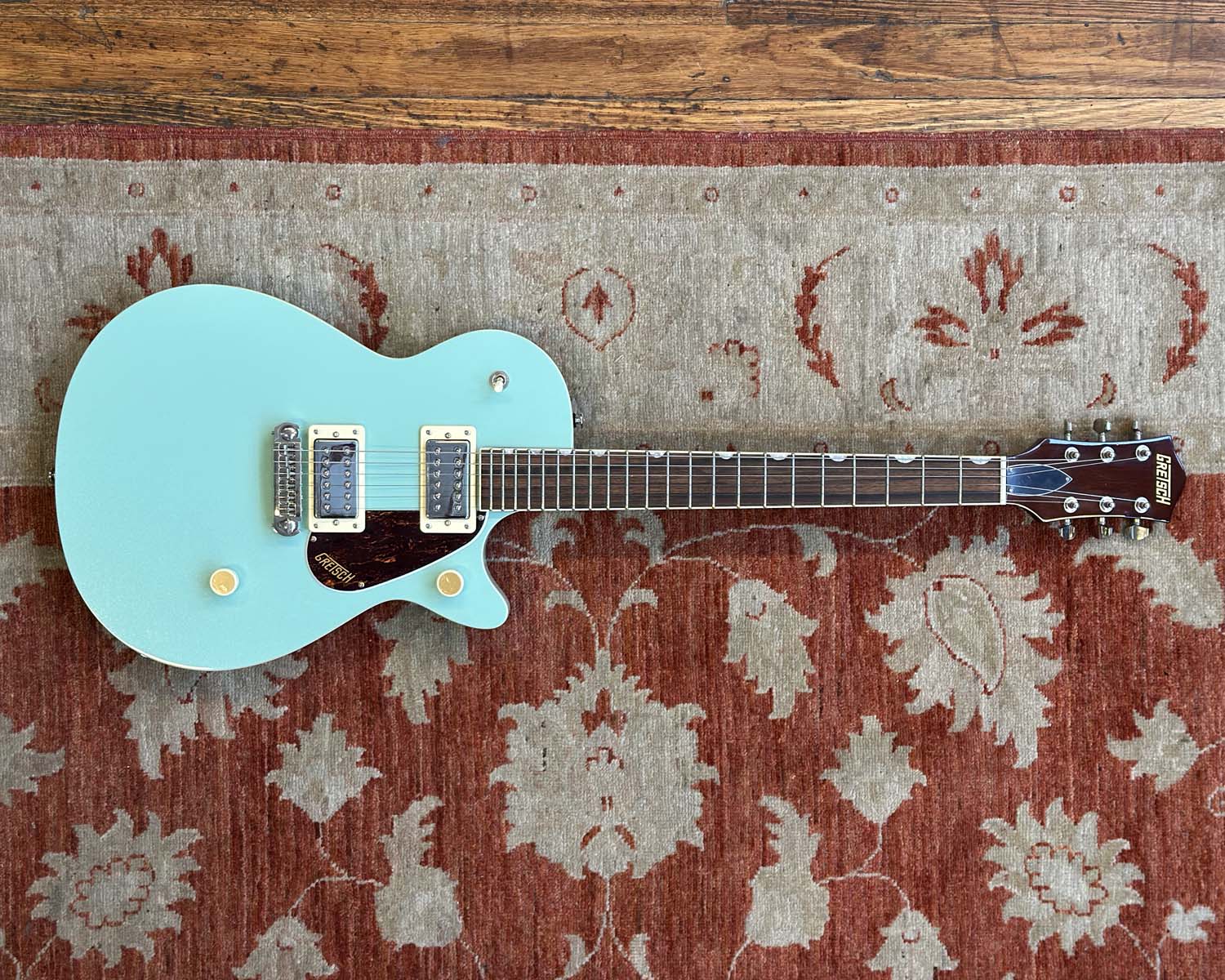 Gretsch Streamliner Jet Club Single-Cut in Mint Metallic with Hard Case - Image 2