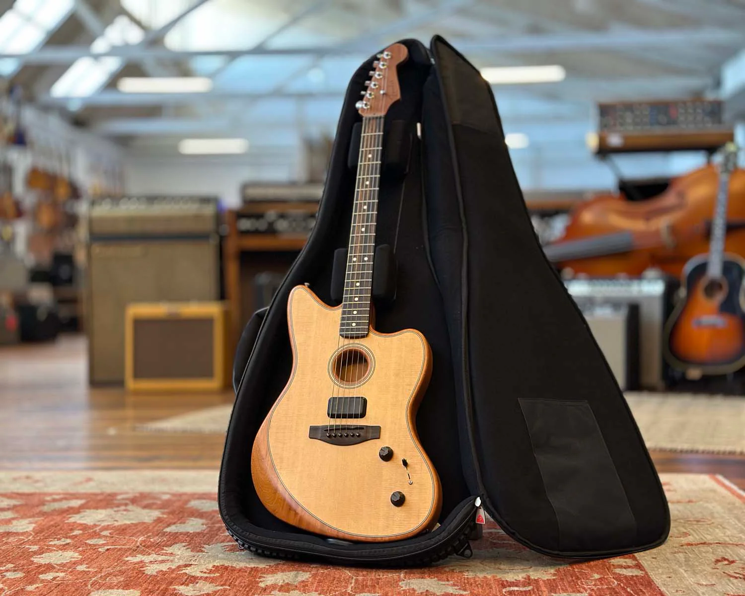 2022 Fender American Acoustasonic Jazzmaster - Natural - Image 11