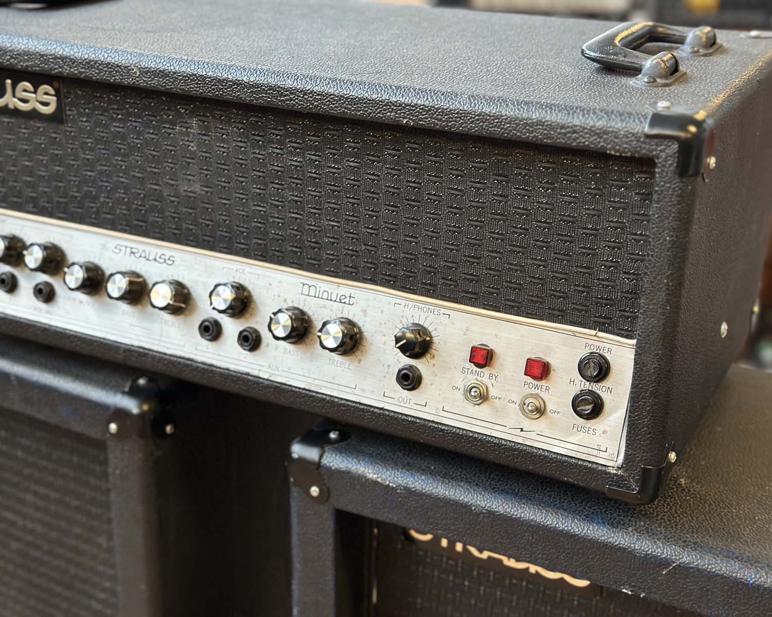 1970s Strauss Minuet Valve PA Head & Speakers - Image 4