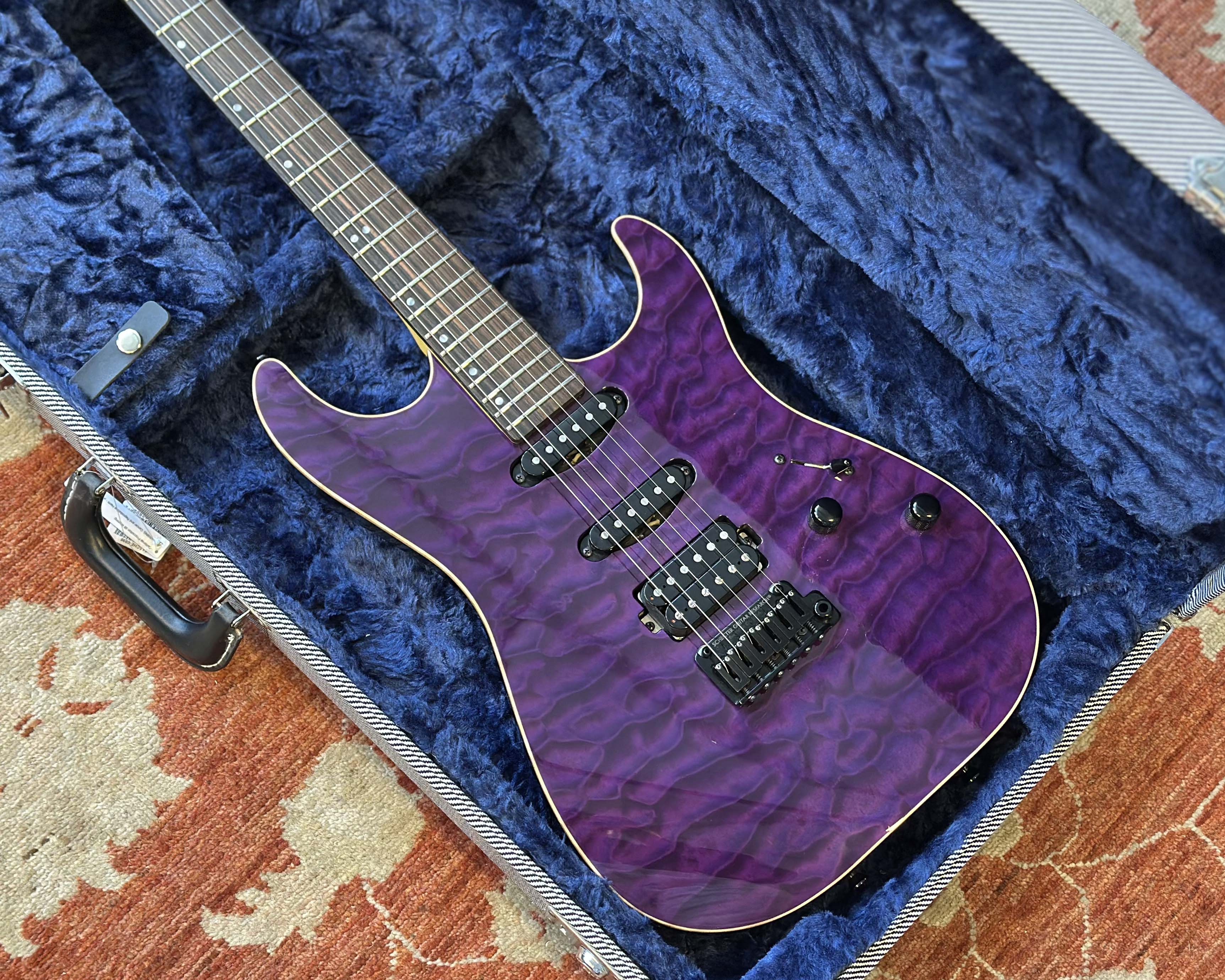 Schecter USA Custom Shop Sunset Custom II - Black Violet w/ OHSC & Paperwork - Image 12