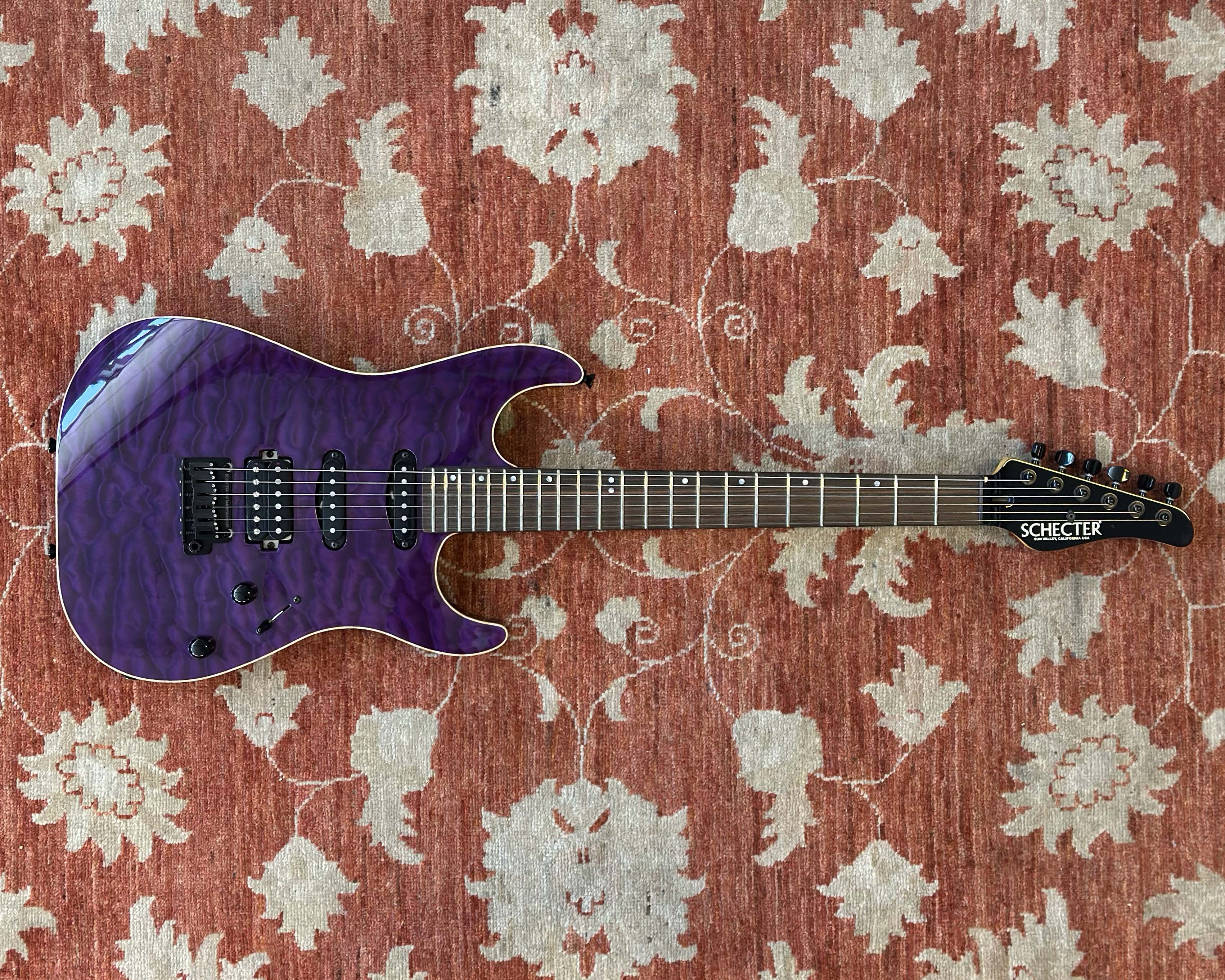 Schecter USA Custom Shop Sunset Custom II - Black Violet w/ OHSC & Paperwork - Image 3
