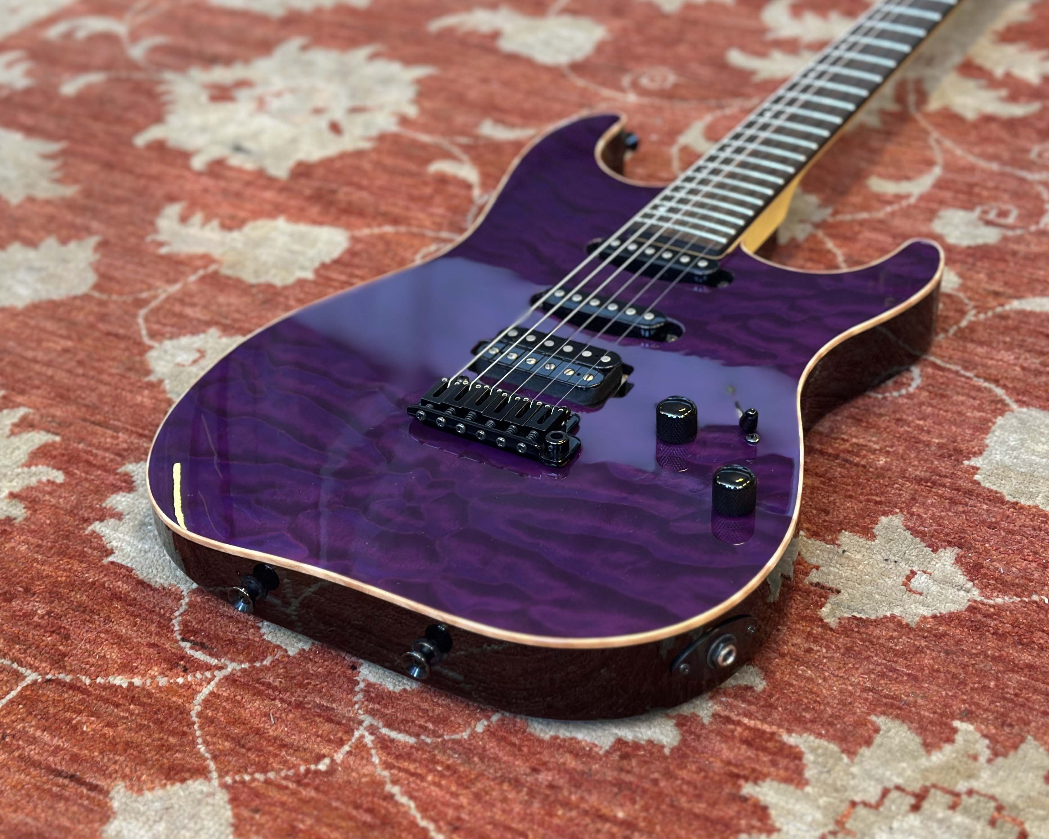 Schecter USA Custom Shop Sunset Custom II - Black Violet w/ OHSC & Paperwork - Image 7