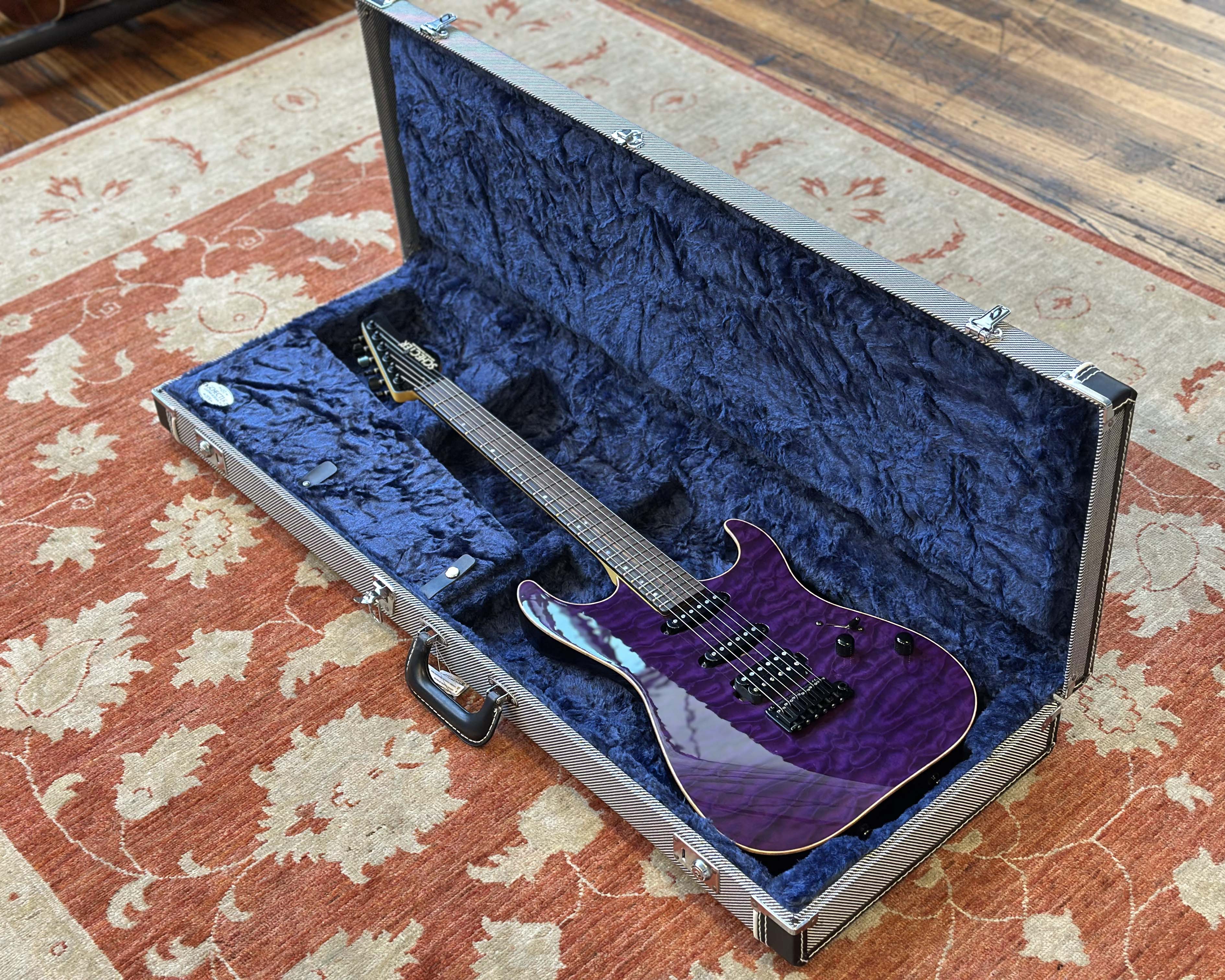 Schecter USA Custom Shop Sunset Custom II - Black Violet w/ OHSC & Paperwork - Image 9