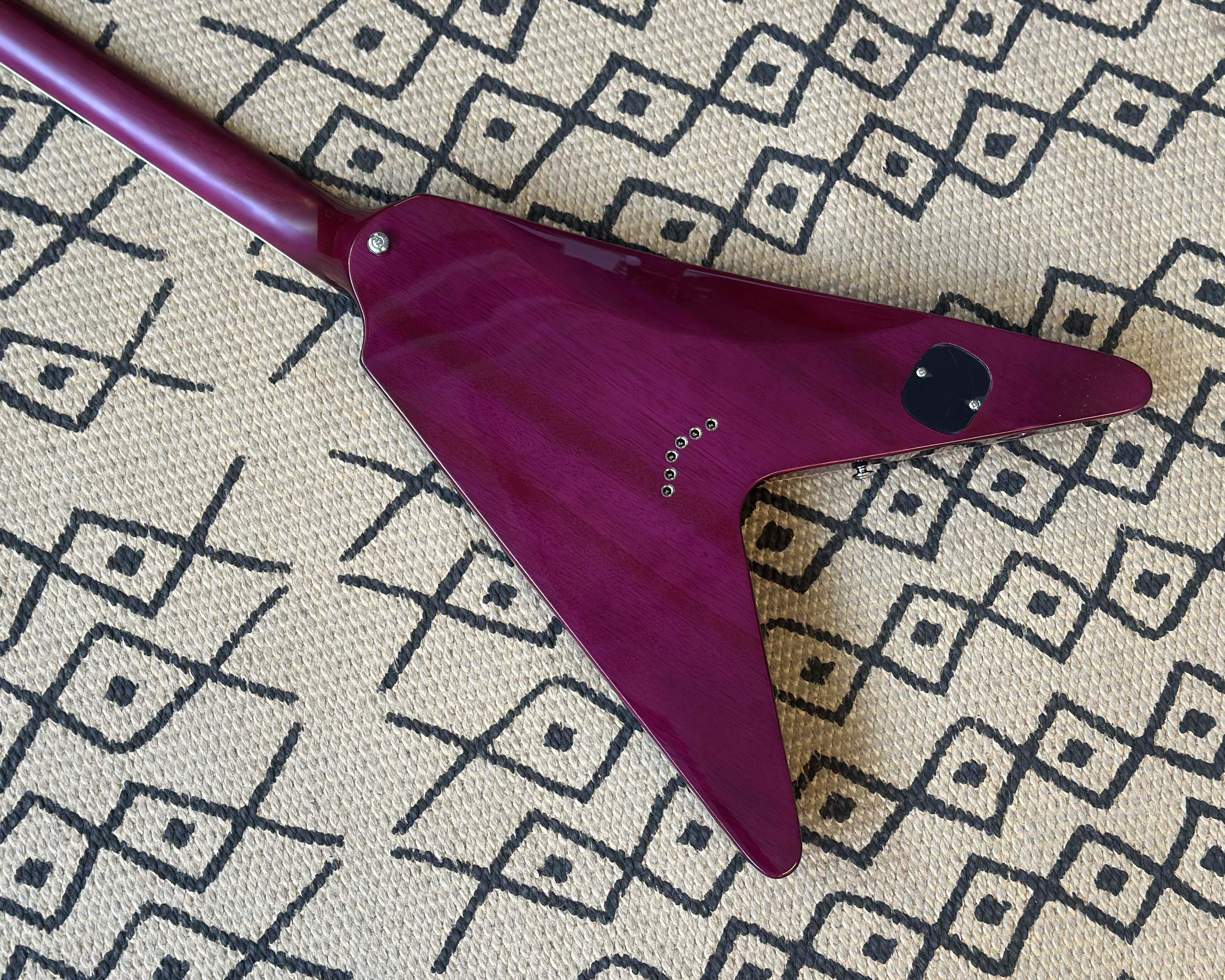 Schecter V-1 Custom - Transparent Purple w/ SKB Semi-HSC - Image 4