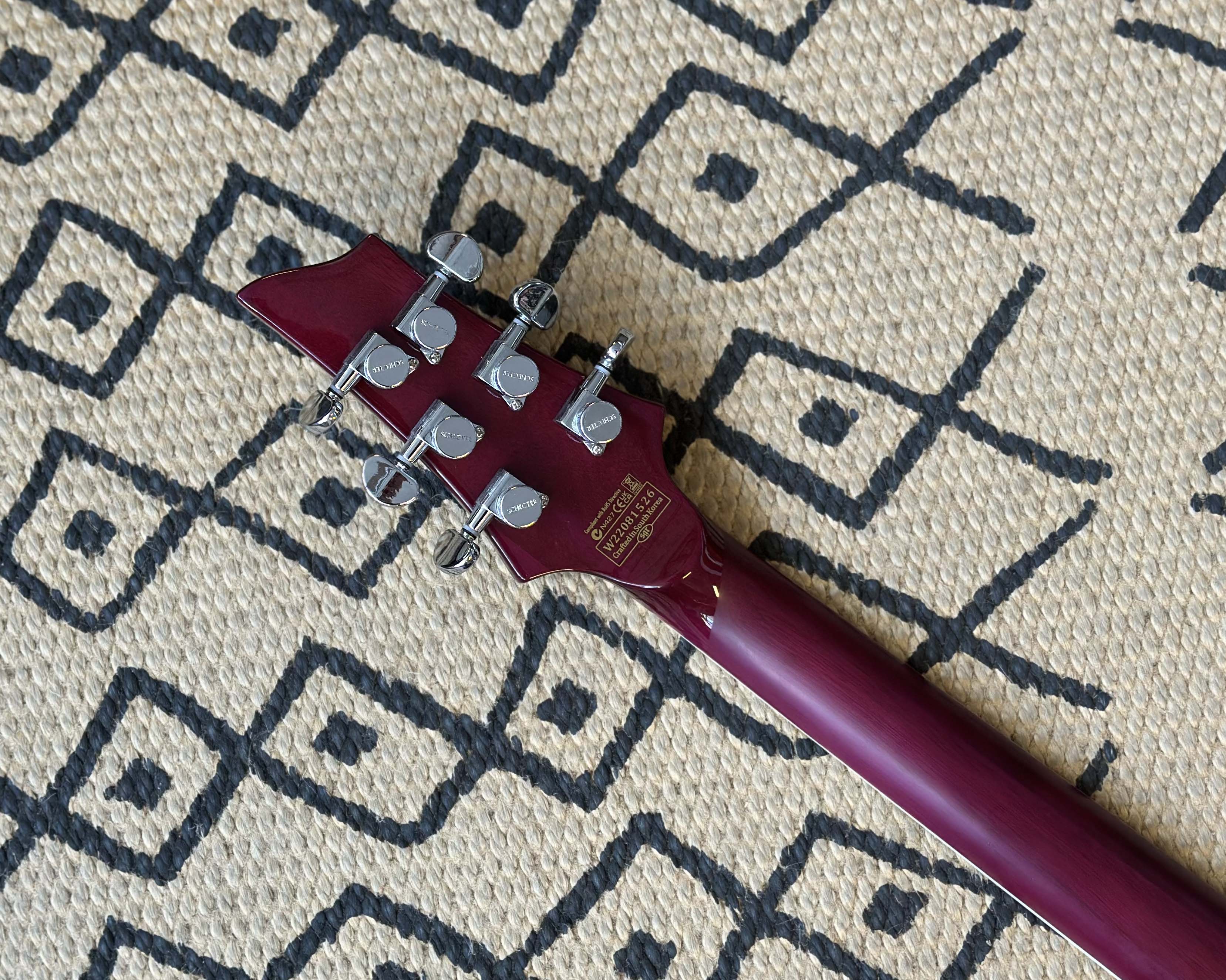 Schecter V-1 Custom - Transparent Purple w/ SKB Semi-HSC - Image 5
