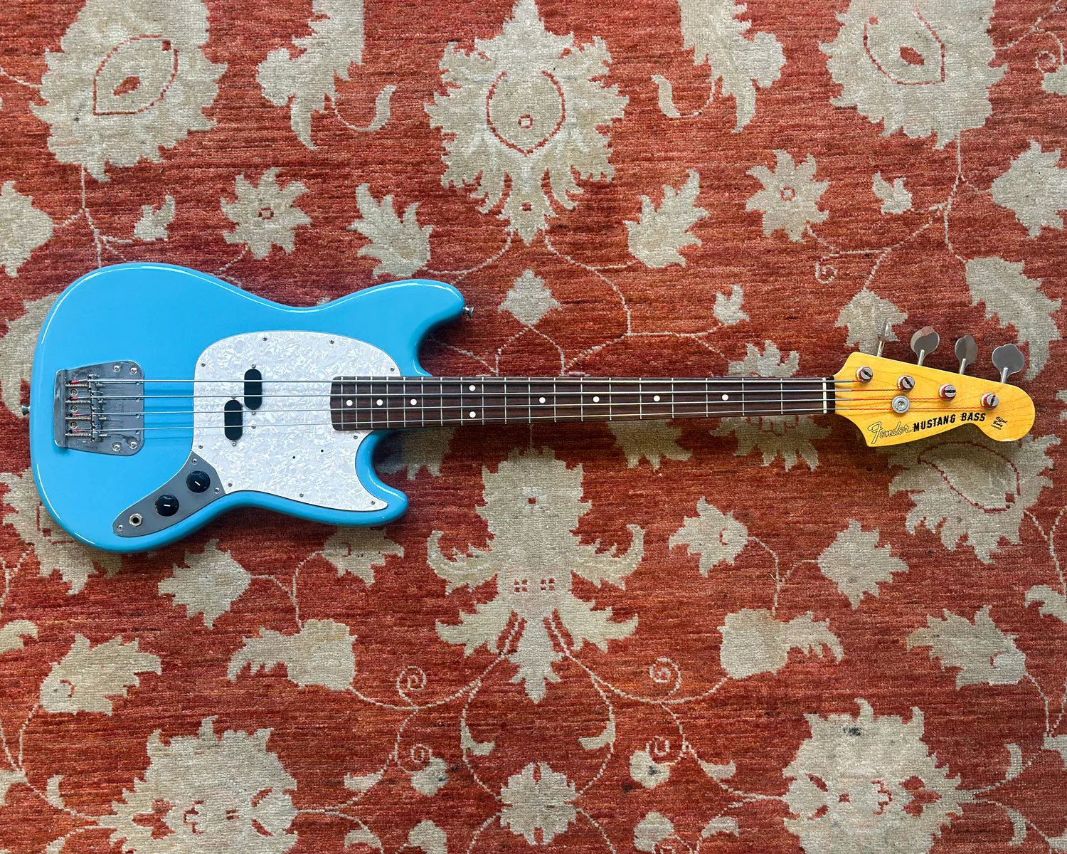 2008 CIJ Fender Mustang Bass 'S Series' - California Blue - Image 2