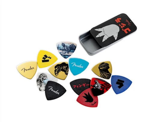 Fender Limited Edition Godzilla Picks & Collectible Tin (12)
