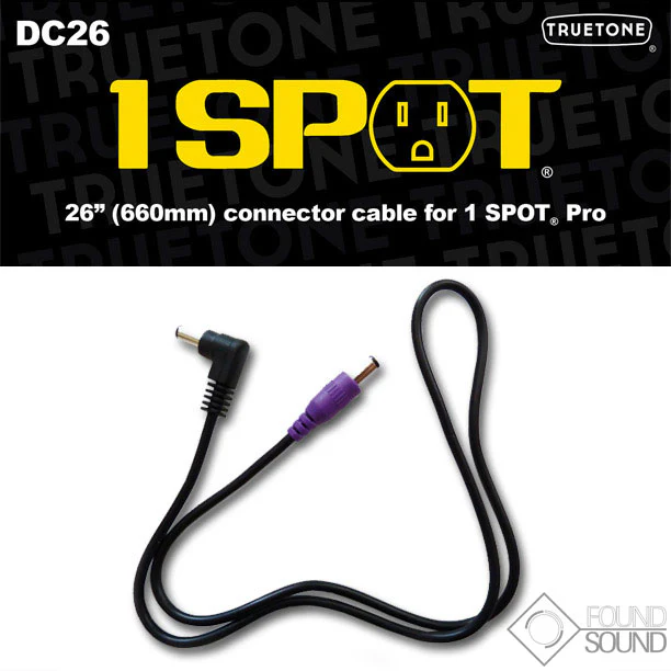 Truetone DC26 66cm DC Cable RA to Straight