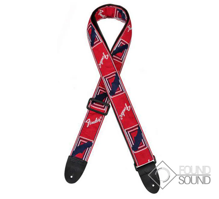 Fender 2" Monogrammed Strap Red/White/Blue