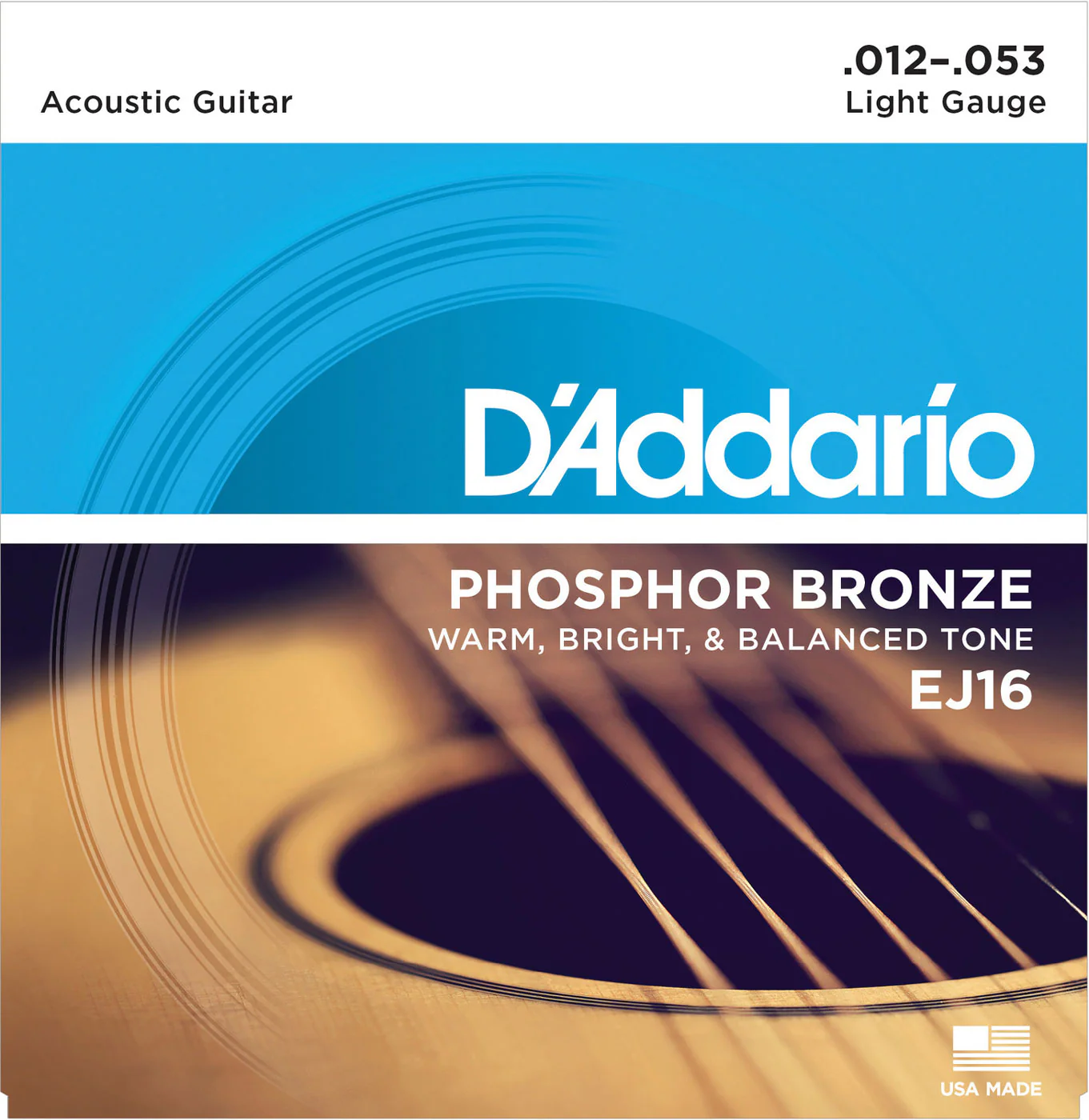 D'Addario EJ16 Phosphor Bronze Acoustic Guitar Strings
