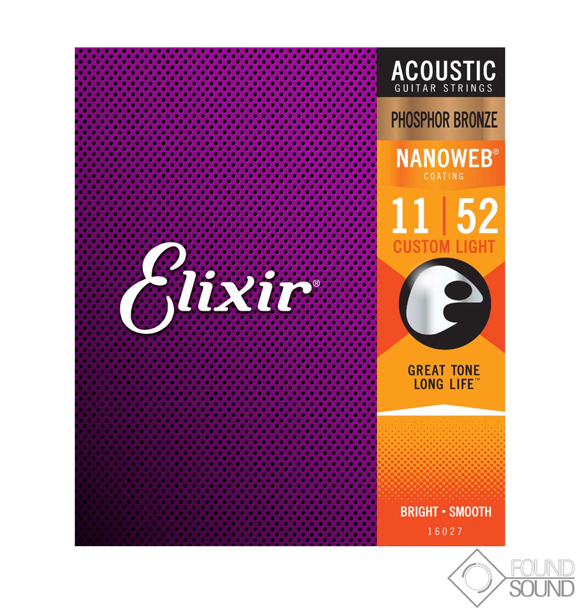 Elixir 16027 Nanoweb Phosphor Bronze 11-52
