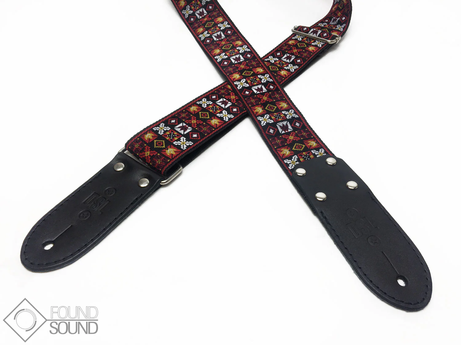 DSL Jacquard Weave Fire Guitar Strap