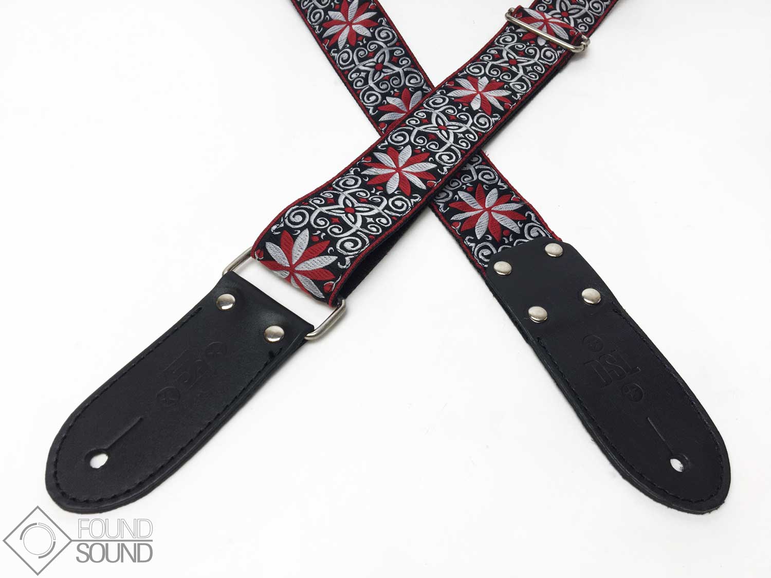 DSL Jacquard Weave Red Angel Guitar Strap