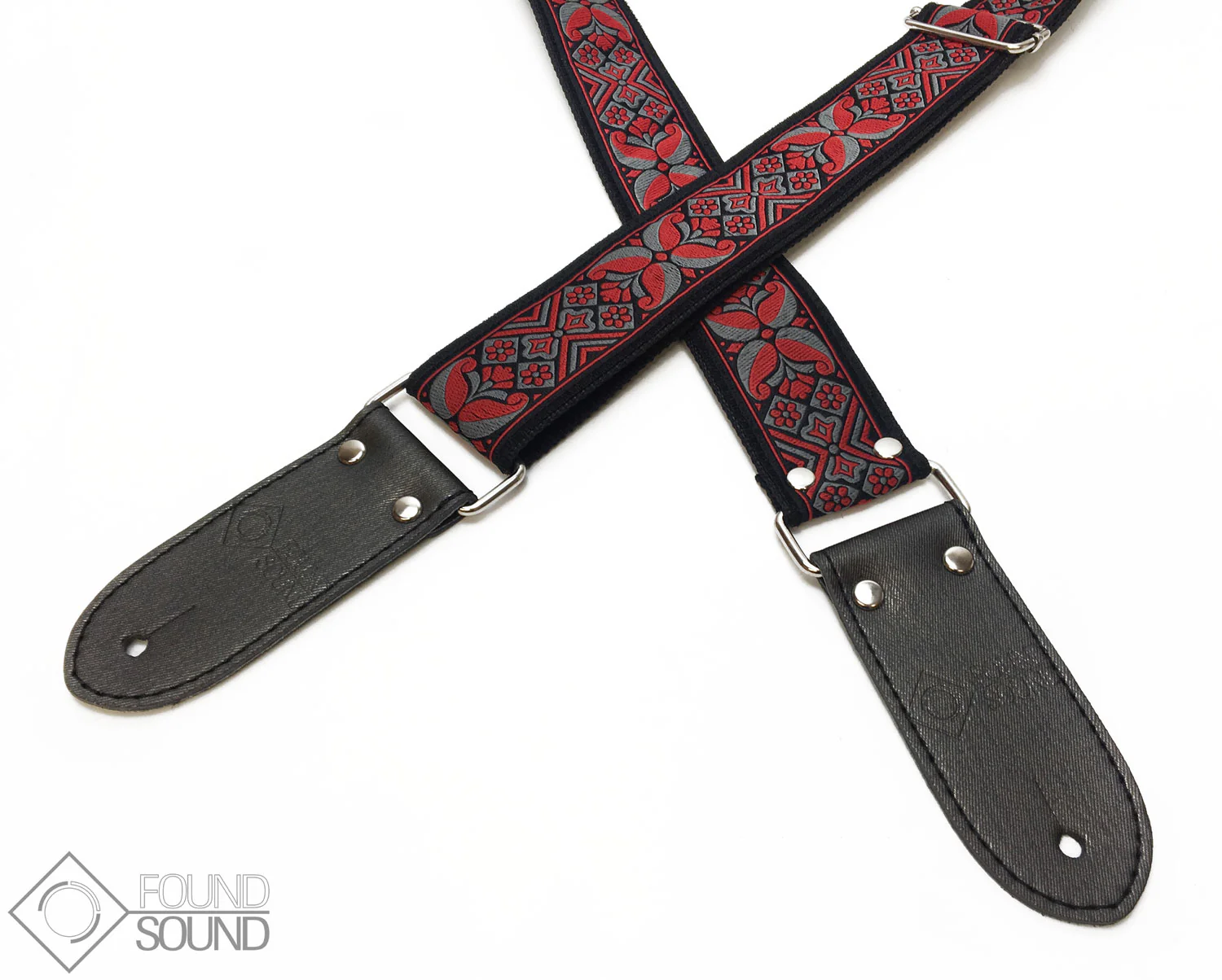 DSL Jacquard Weave DC-Red Guitar Strap