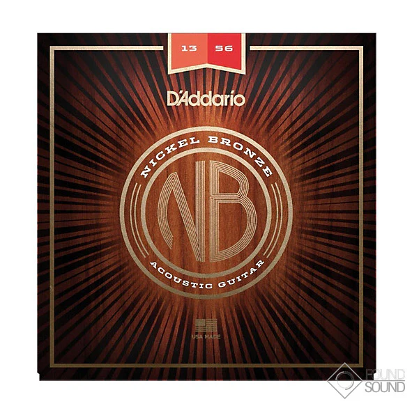 D'Addario NB1356 Nickel Bronze Acoustic Guitar Strings Medium 13-56