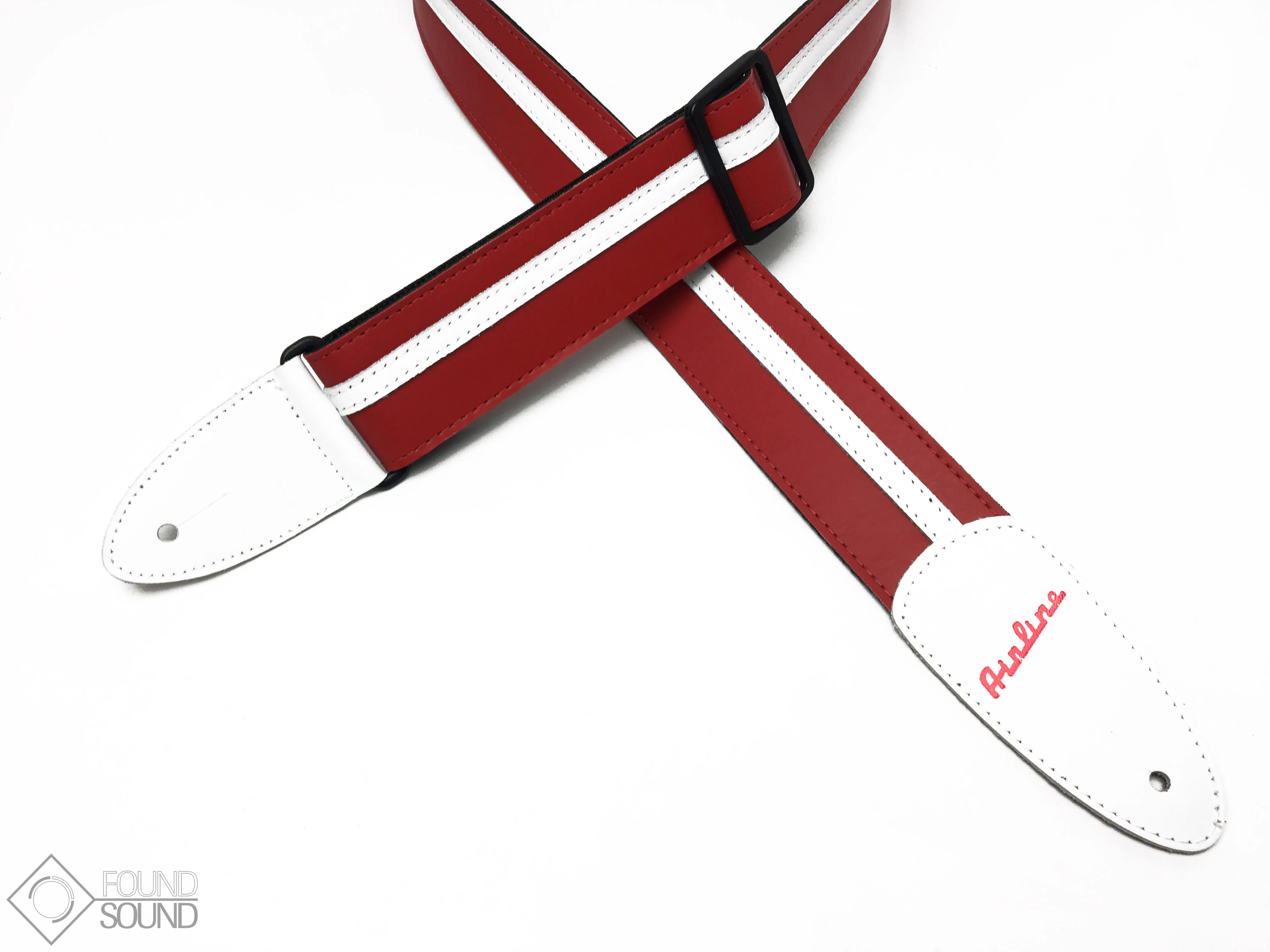 Airline Custom Leather Strap - Red/White
