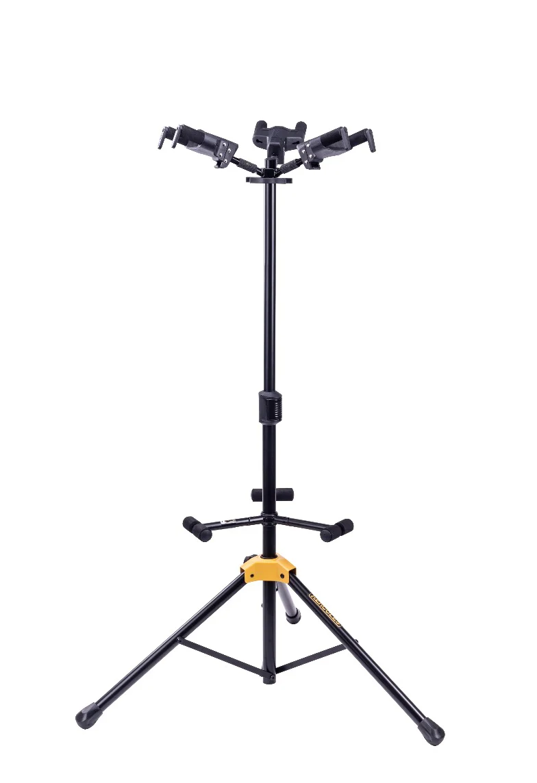 Hercules GS432B Plus Triple Guitar Stand With Backrest & Auto Grip - Image 2