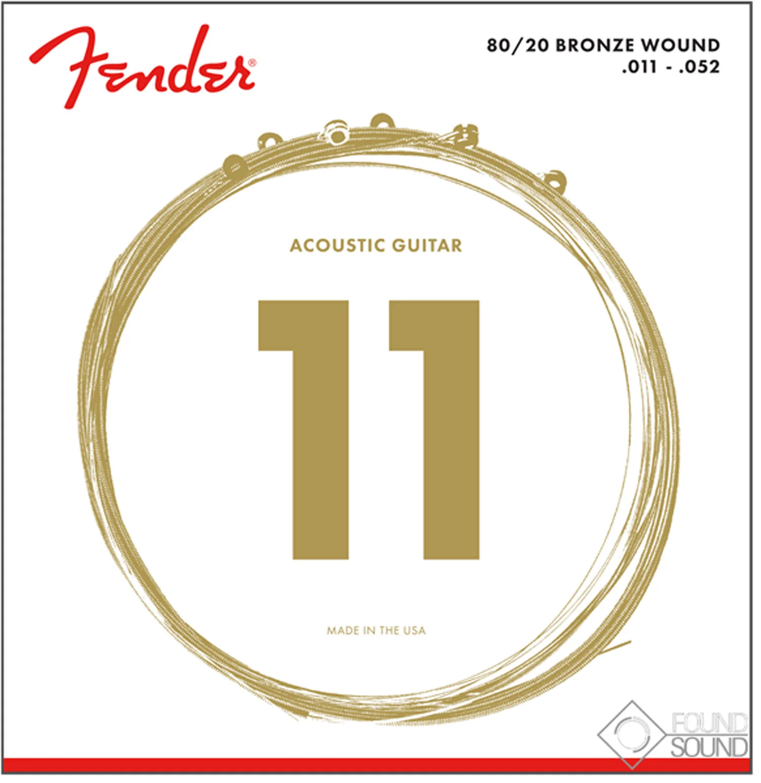 Fender 70CL 80/20 Bronze Acoustic Strings 11-52