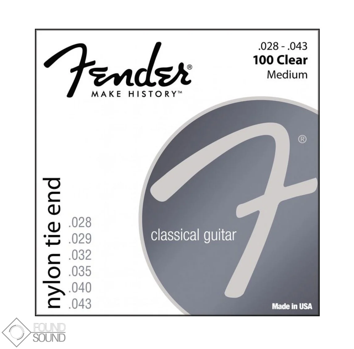 Fender 100 Clear Classical/Nylon Guitar Strings - Tie End 28-43 - Image 2