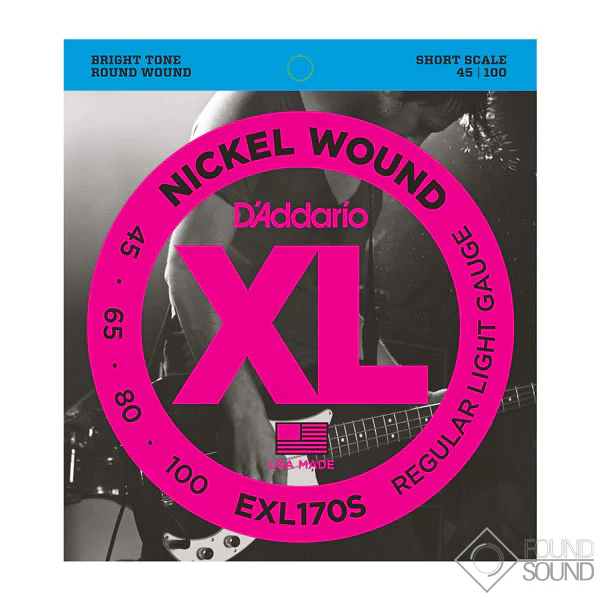 D'Addario EXL170S Regular Light Gauge Nickel Wound Bass Guitar Strings